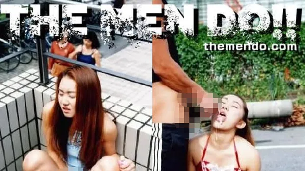 長井アリサ：野外顔射5