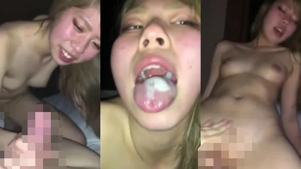 彼氏よりデカい巨根の彼氏友達にイラマされたJDが浮気セックスで口内射精した動画